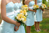 Close up of bridal party bouquet