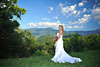 Bride with mountain view